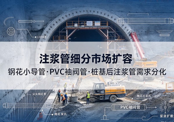铁东注浆管细分市场扩容，隧道钢花小导管、PVC 袖阀管、桩基后注浆管需求分化